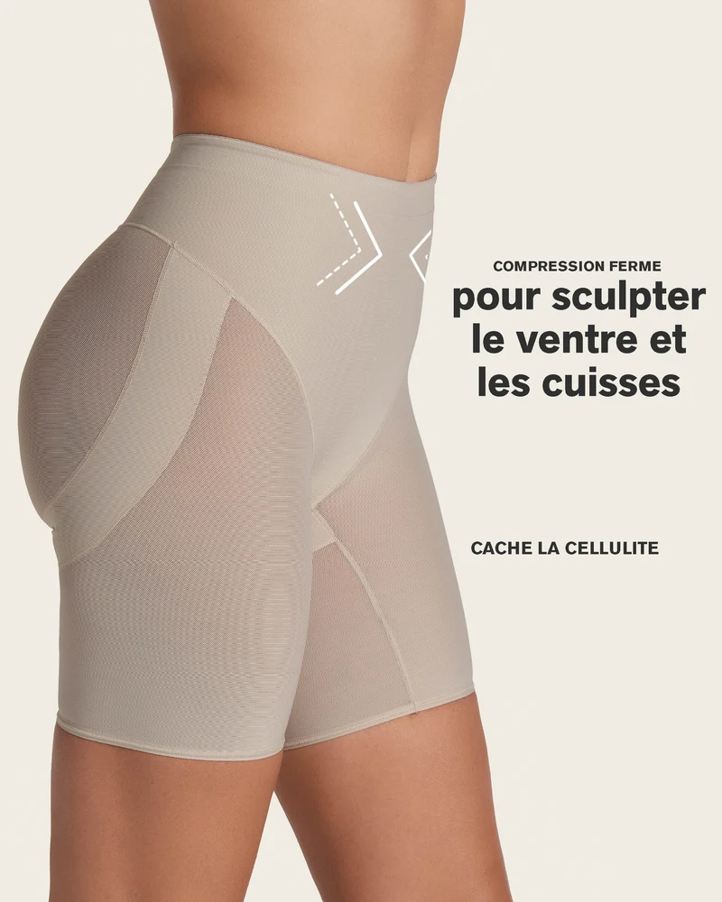 Shorty gainant qui soulève les fesses et contrôle fort l'abdomen