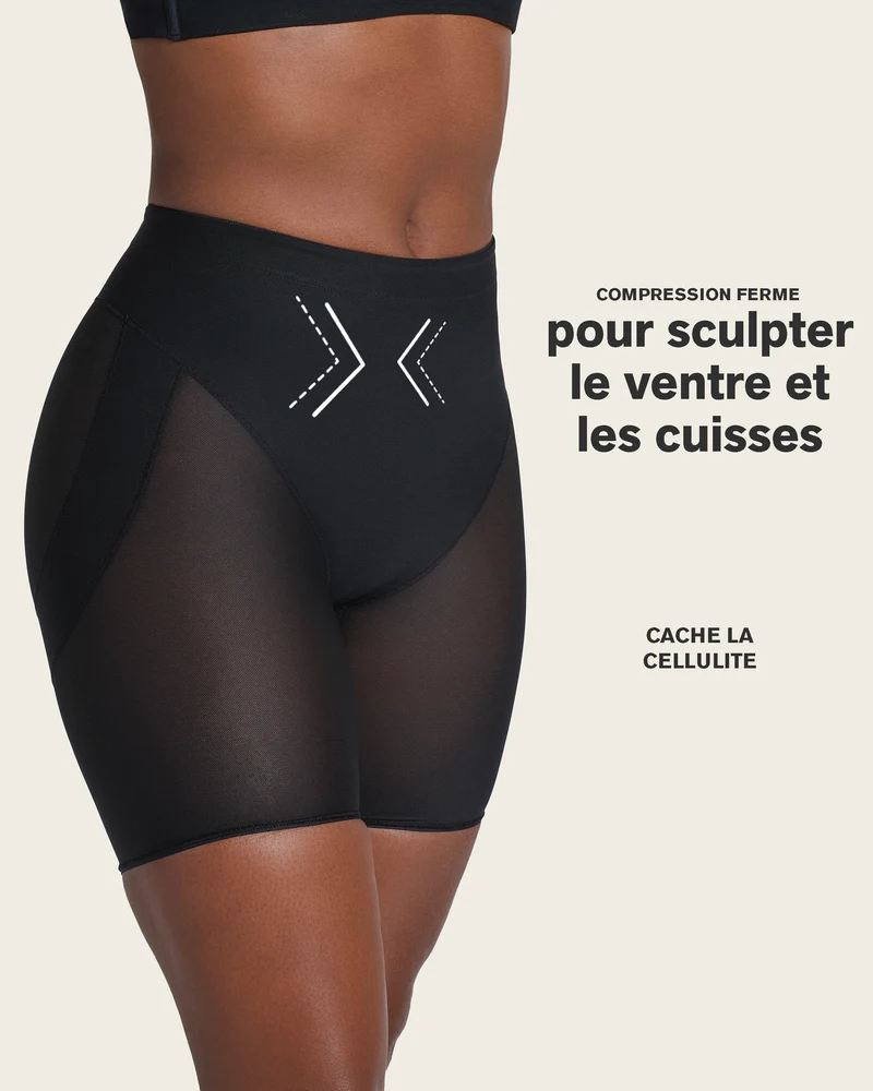 Shorty gainant qui soulève les fesses et contrôle fort l'abdomen