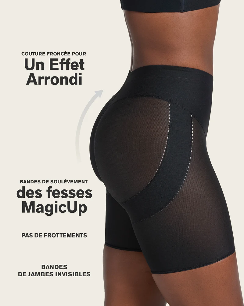 Shorty gainant qui soulève les fesses et contrôle fort l'abdomen