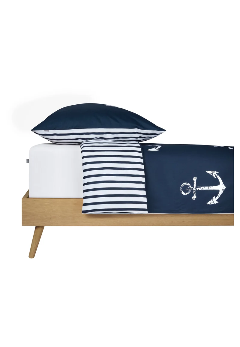 Bettwäscheset 2-teilig Blau/Weiss gemustert - SCHIESSER Home