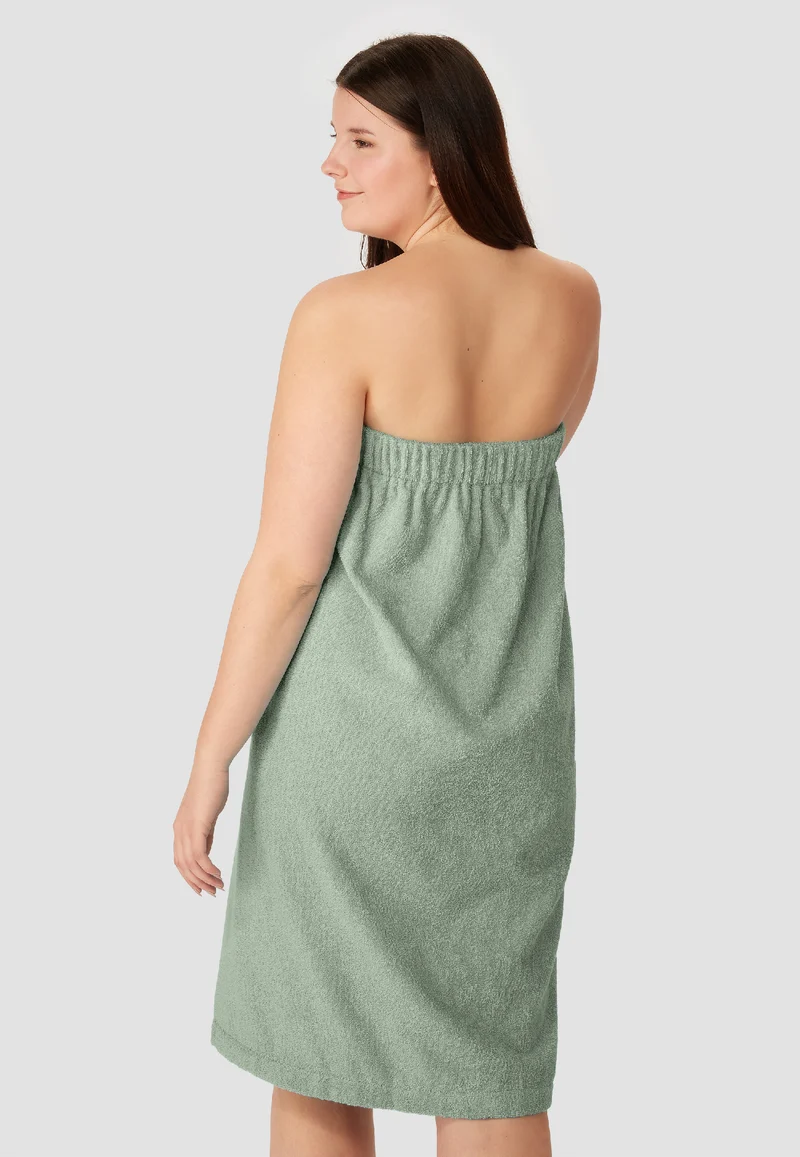 Saunatuch mit Knöpfen 80x130 cm Mint - SCHIESSER Home