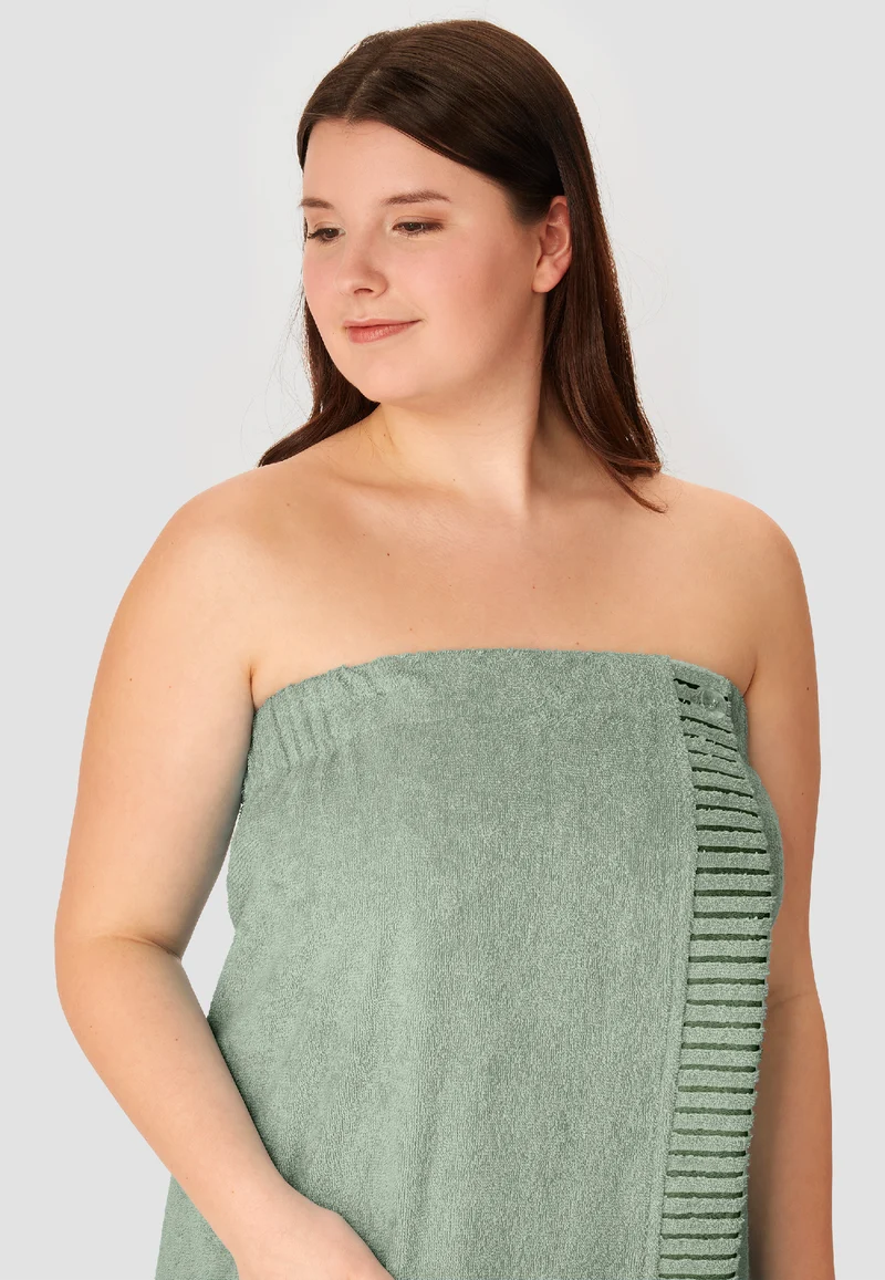 Saunatuch mit Knöpfen 80x130 cm Mint - SCHIESSER Home
