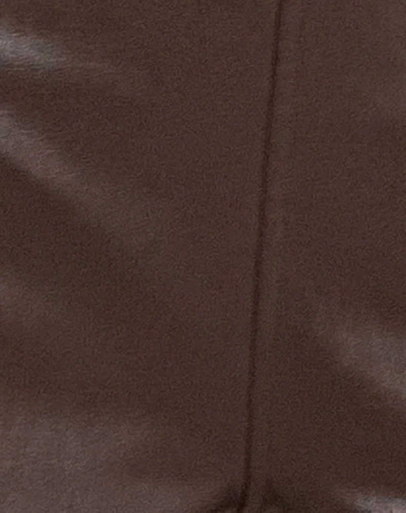 Pantalon Sanne Hot en PU marron