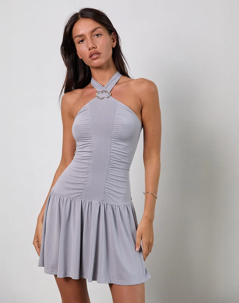Belasar Mini Robe en Cupro Lilac Grey