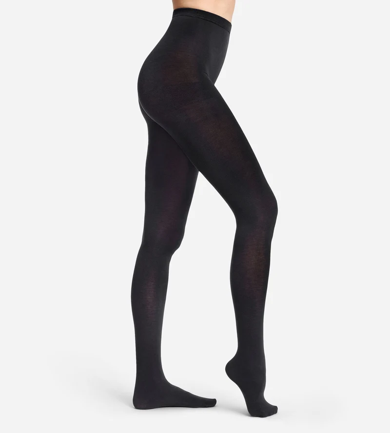 Collant chaud effet laine noir 115D Thermo