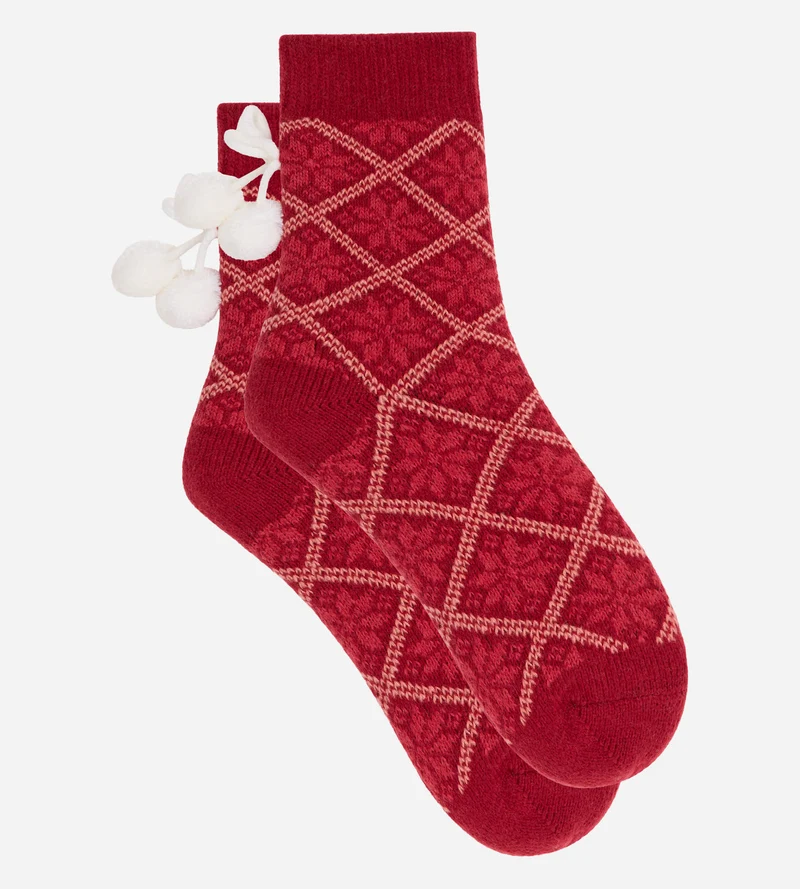 Chaussettes femme rouge casual Cocoon