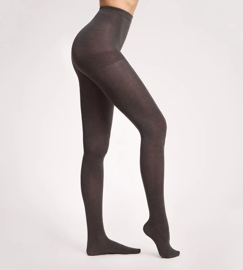 Collant chaud effet laine gris foncé 115D Thermo