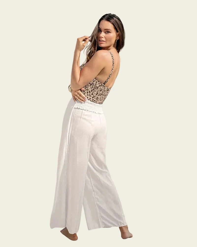 Pantalon de plage couvrant en coton biologique et rayonne