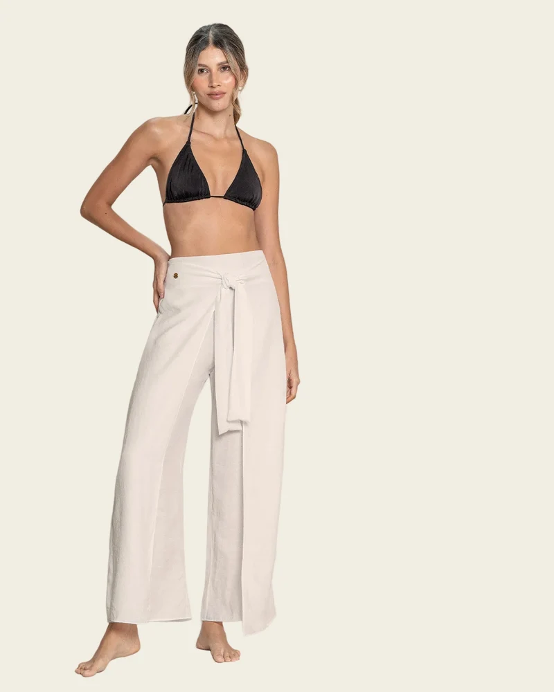 Pantalon de plage couvrant en coton biologique et rayonne