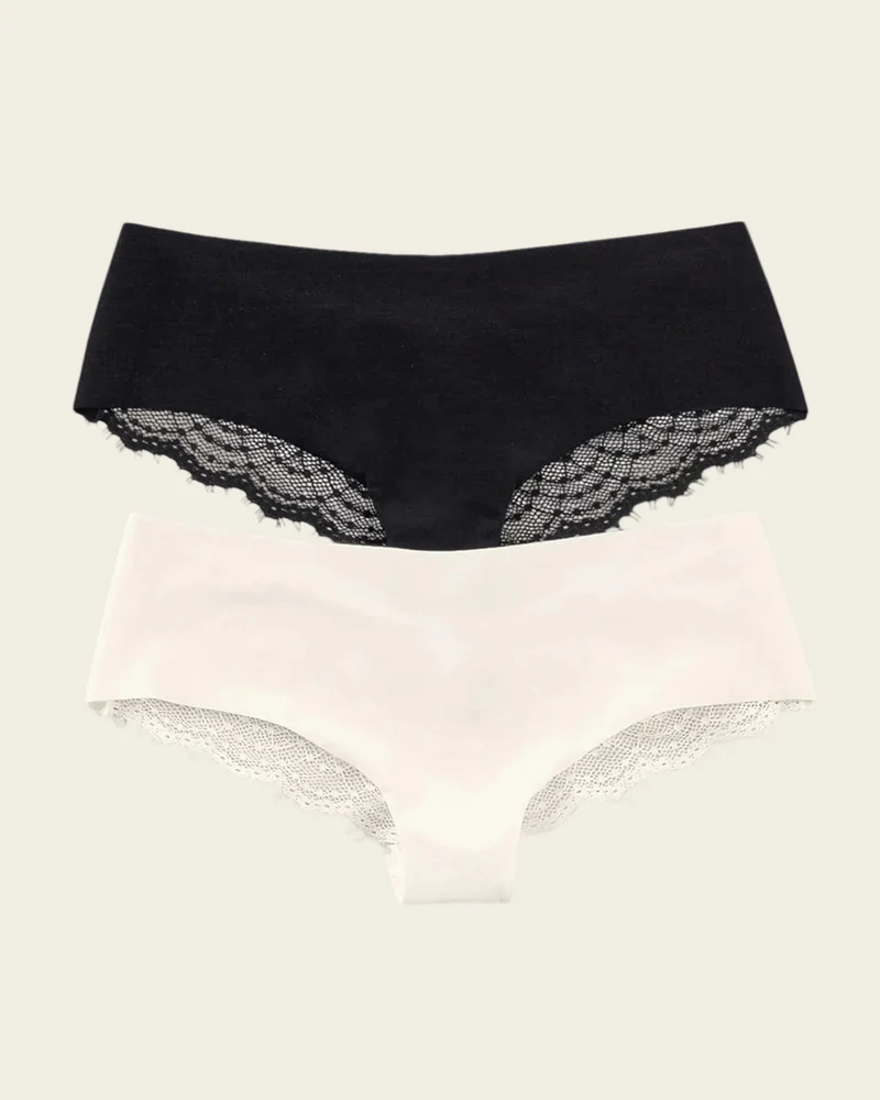 Pack de 2 culottes coquines avec dentelle