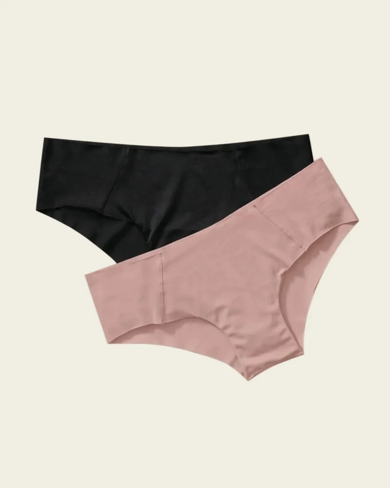 Pack de 2 culottes hipster avec des coutures contrastées décoratives
