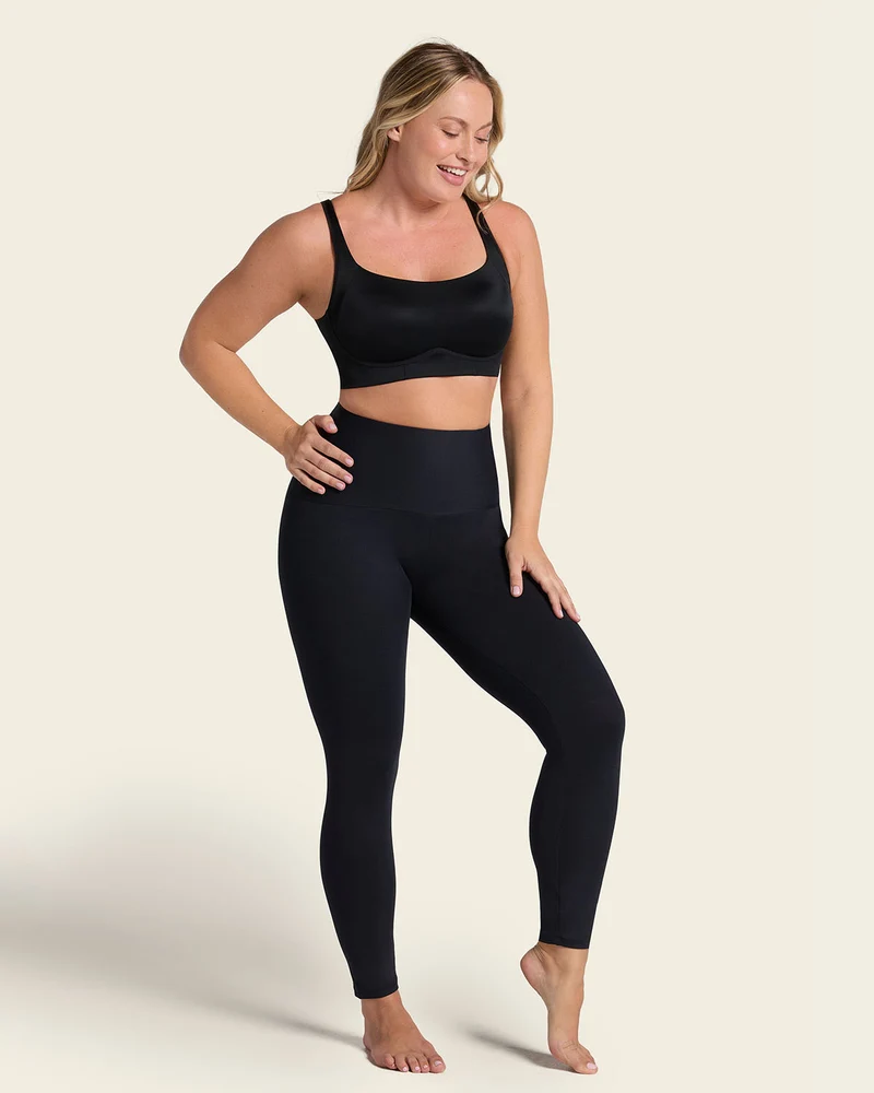 Legging de contrôle avec short intérieur pour un effet fesses liftées
