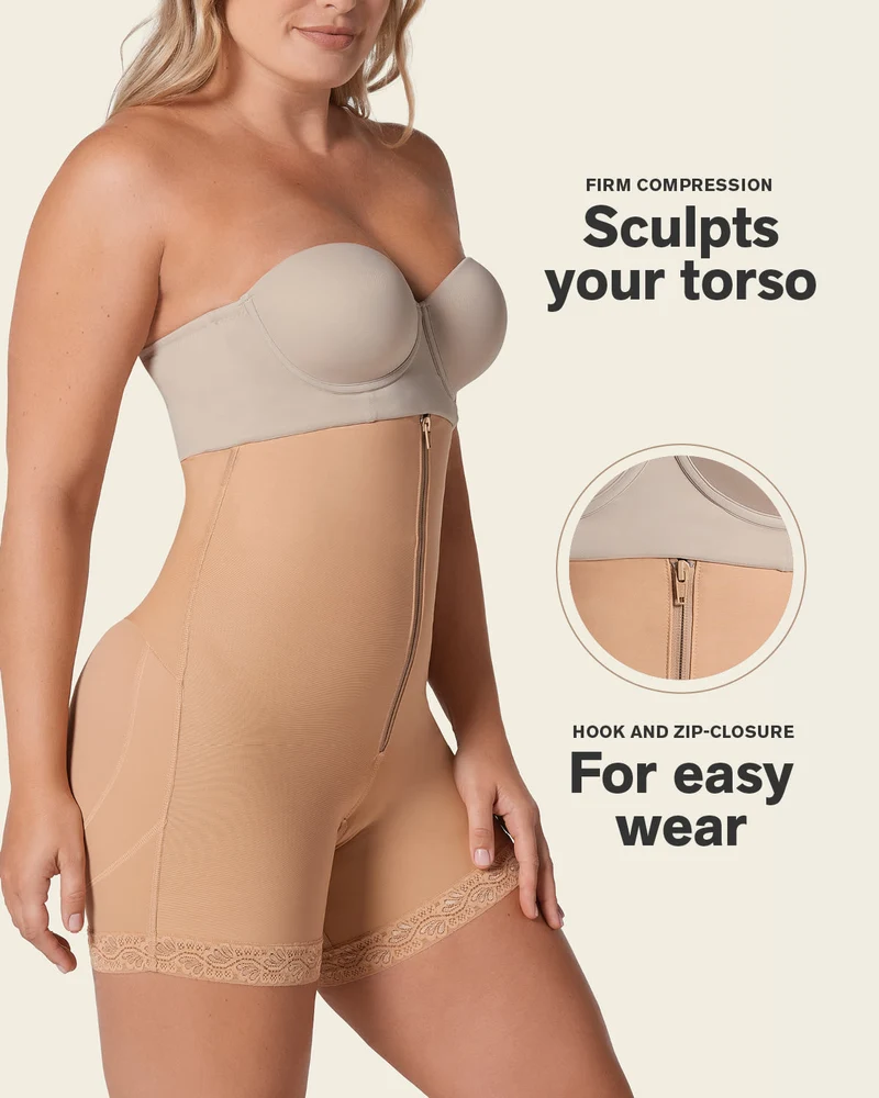 Gaine courte avec rembourrage des fesses