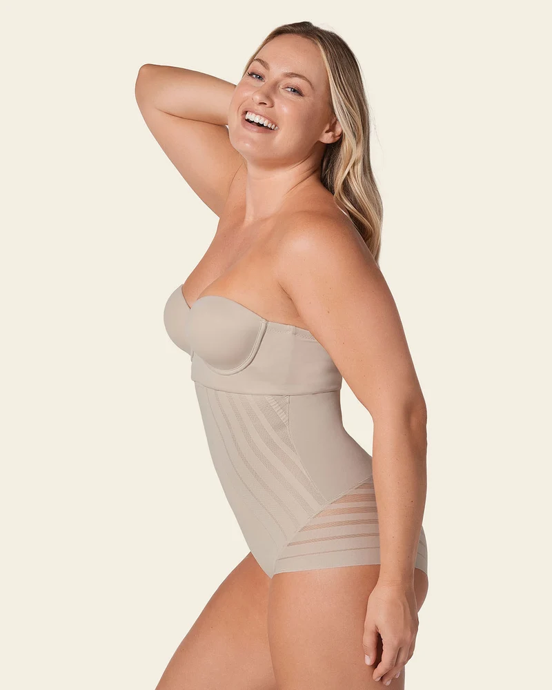 Culotte gainante sans contrôle avec bandes en dentelle