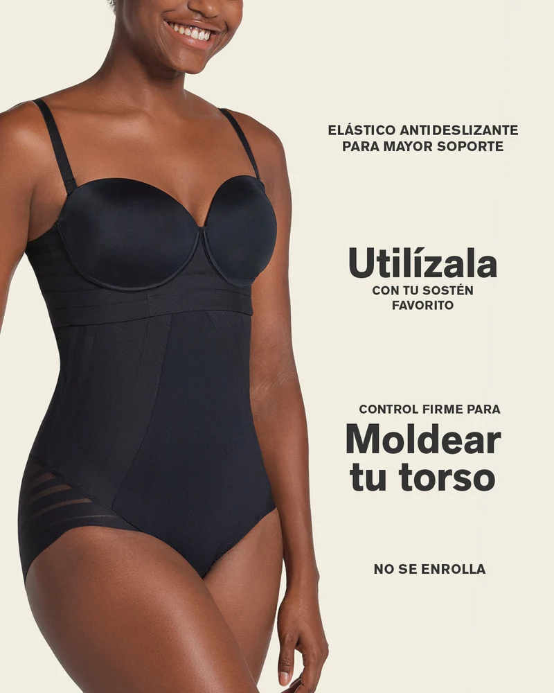 Culotte gainante sans contrôle avec bandes en dentelle