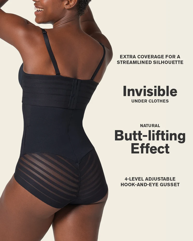 Culotte gainante sans contrôle avec bandes en dentelle