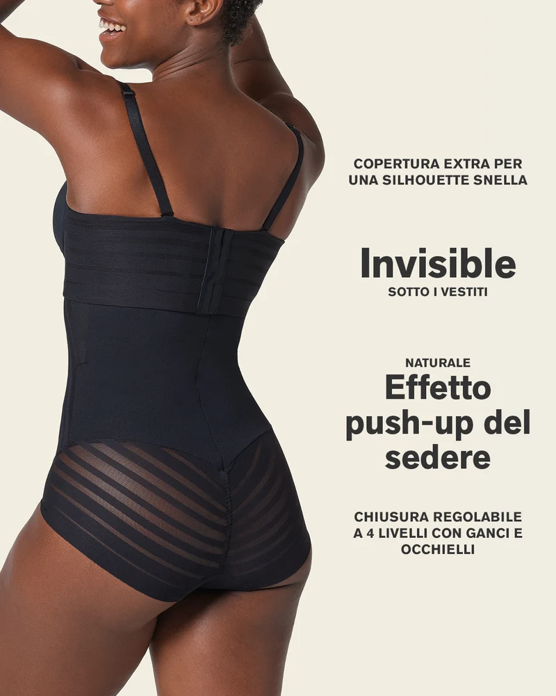Culotte gainante sans contrôle avec bandes en dentelle