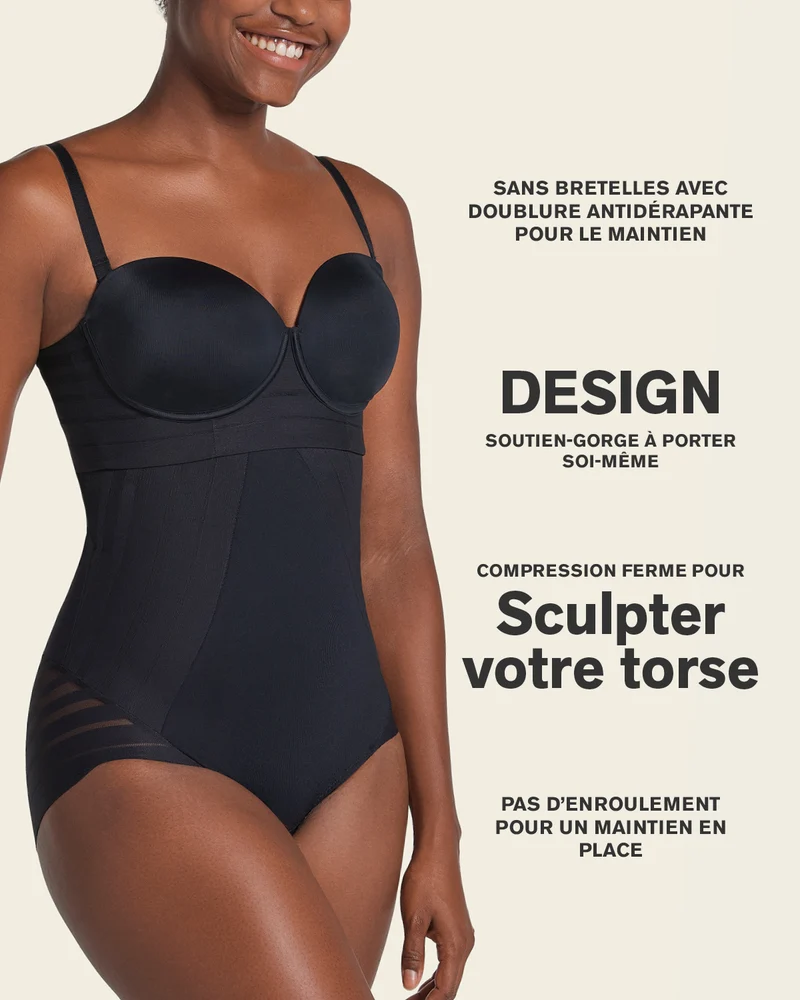 Culotte gainante sans contrôle avec bandes en dentelle
