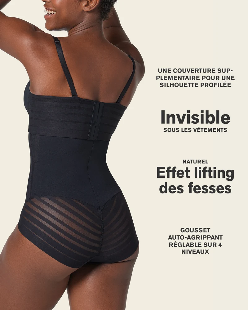 Culotte gainante sans contrôle avec bandes en dentelle