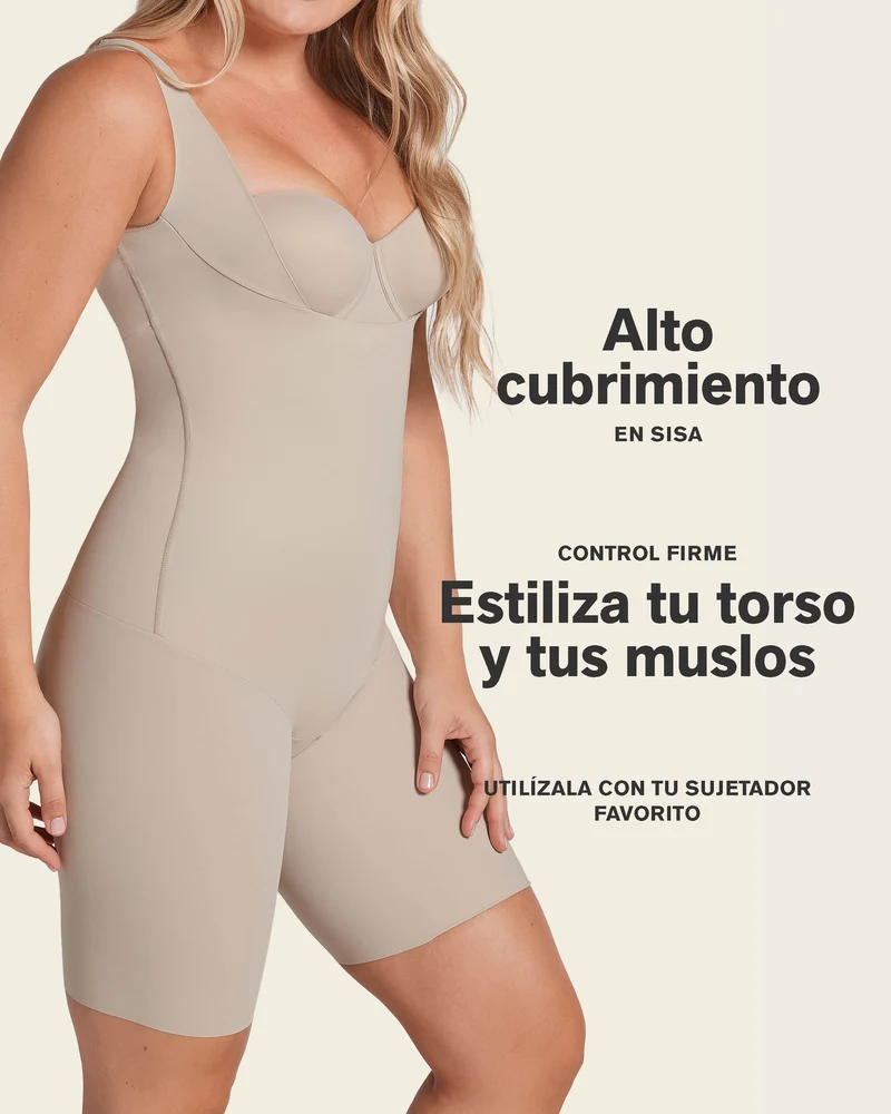 Body à poitrine ouverte ultra-léger avec compression modérée