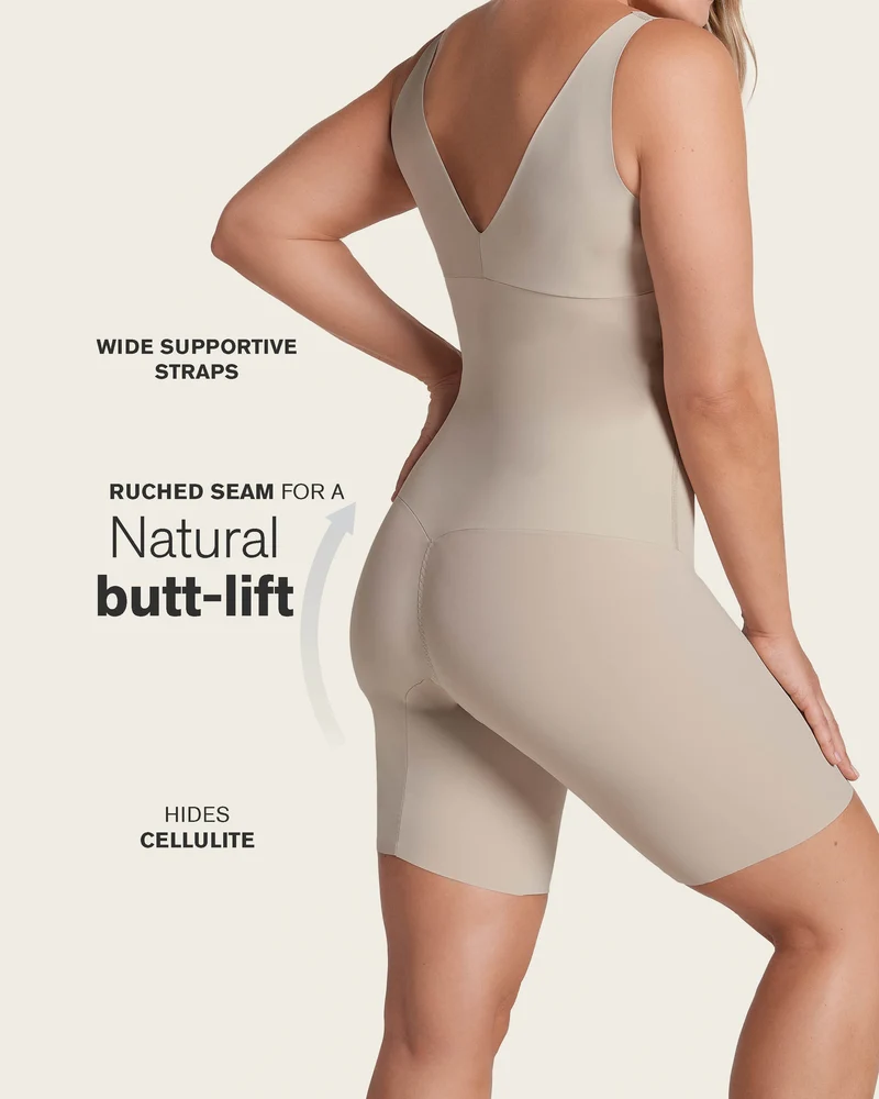 Body à poitrine ouverte ultra-léger avec compression modérée