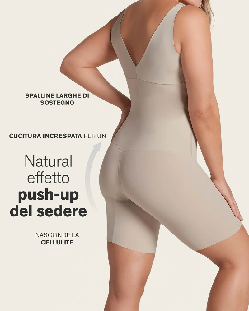 Body à poitrine ouverte ultra-léger avec compression modérée