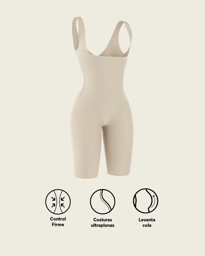Body à poitrine ouverte ultra-léger avec compression modérée