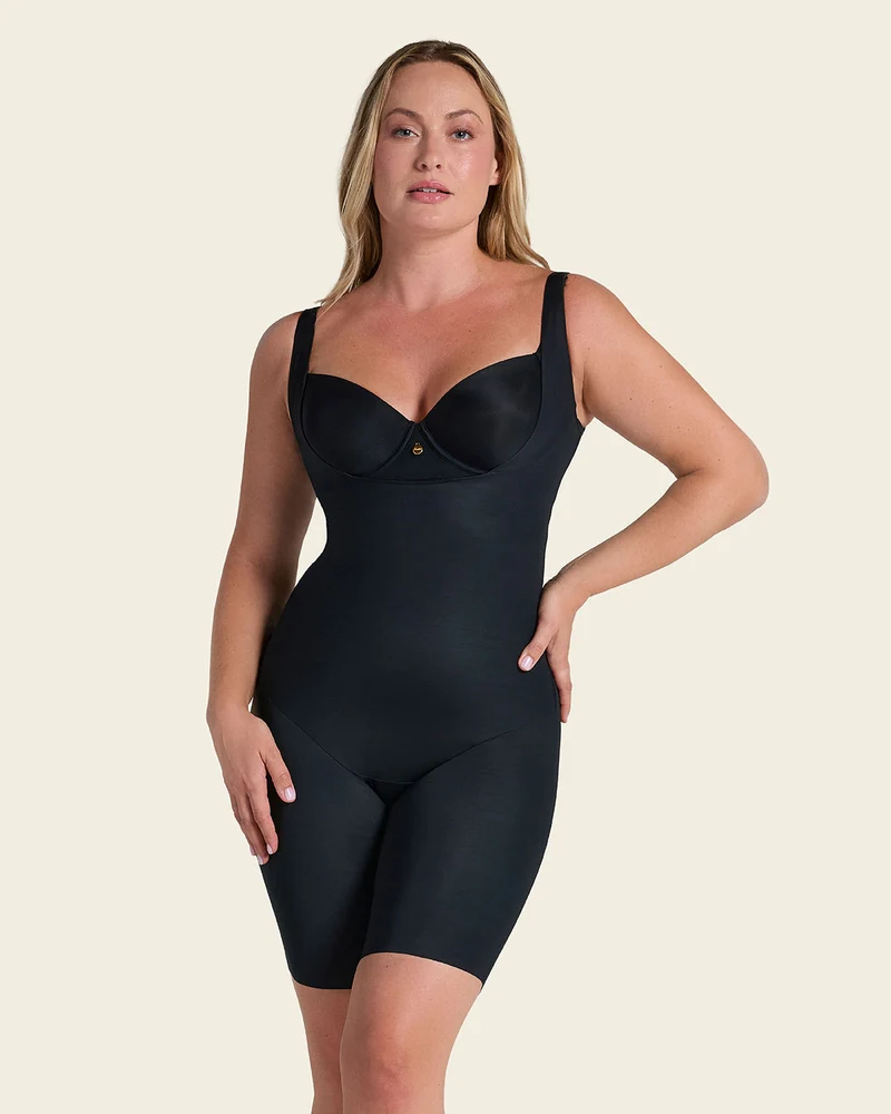 Body à poitrine ouverte ultra-léger avec compression modérée