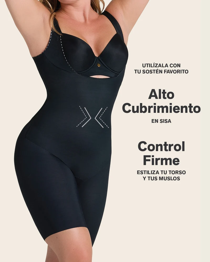 Body à poitrine ouverte ultra-léger avec compression modérée