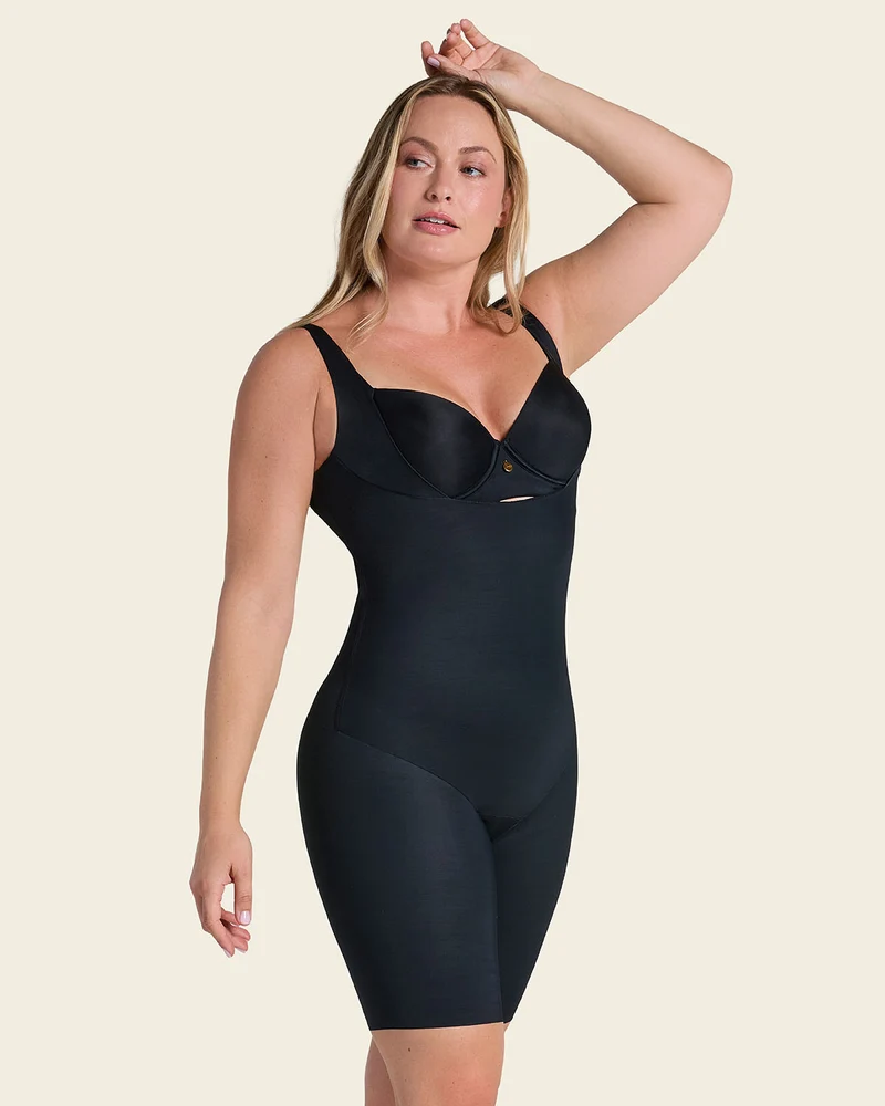 Body à poitrine ouverte ultra-léger avec compression modérée
