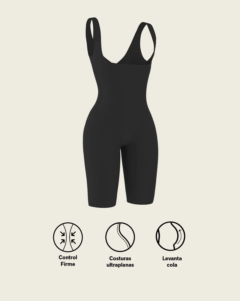 Body à poitrine ouverte ultra-léger avec compression modérée