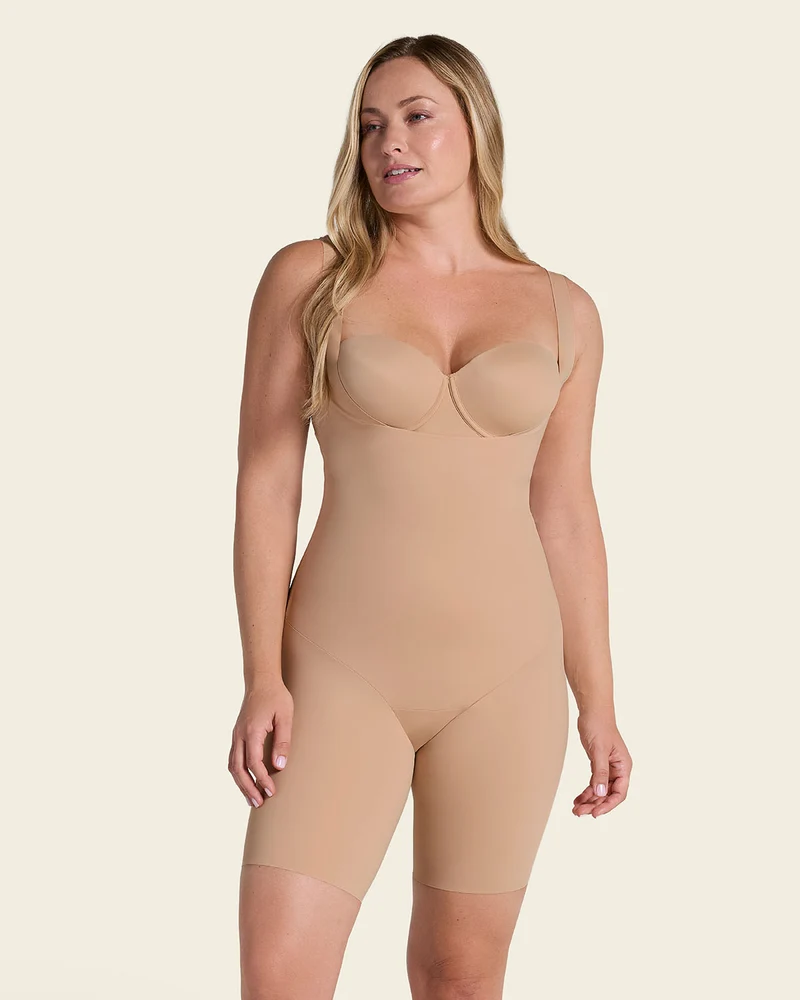 Body à poitrine ouverte ultra-léger avec compression modérée