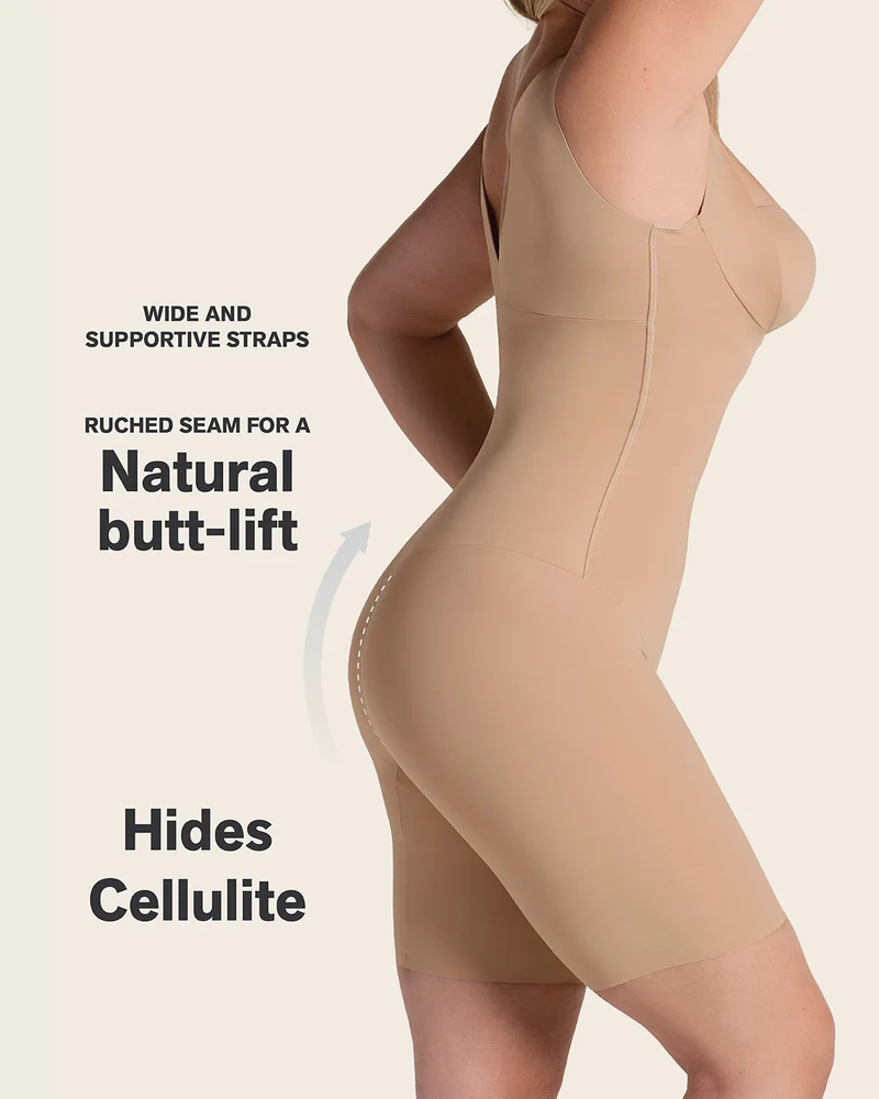 Body à poitrine ouverte ultra-léger avec compression modérée