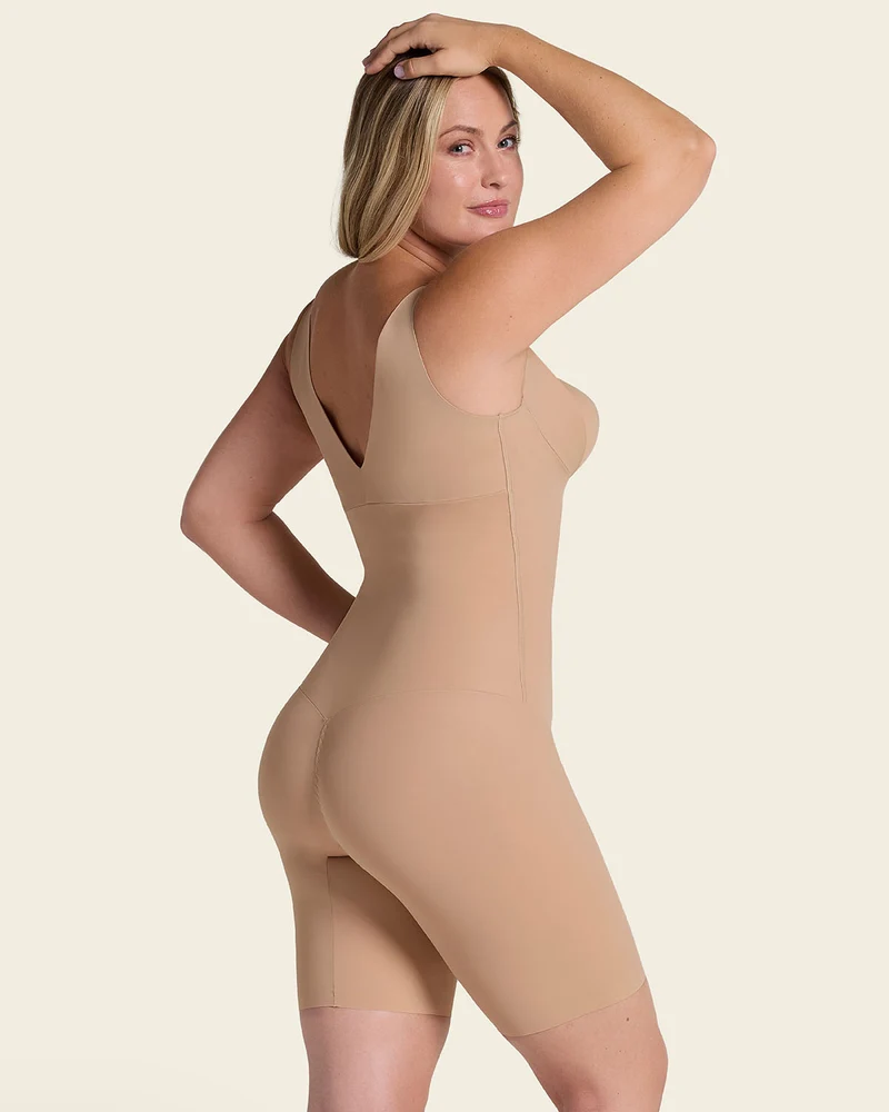 Body à poitrine ouverte ultra-léger avec compression modérée