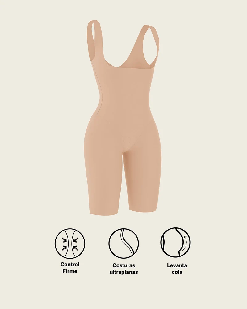 Body à poitrine ouverte ultra-léger avec compression modérée