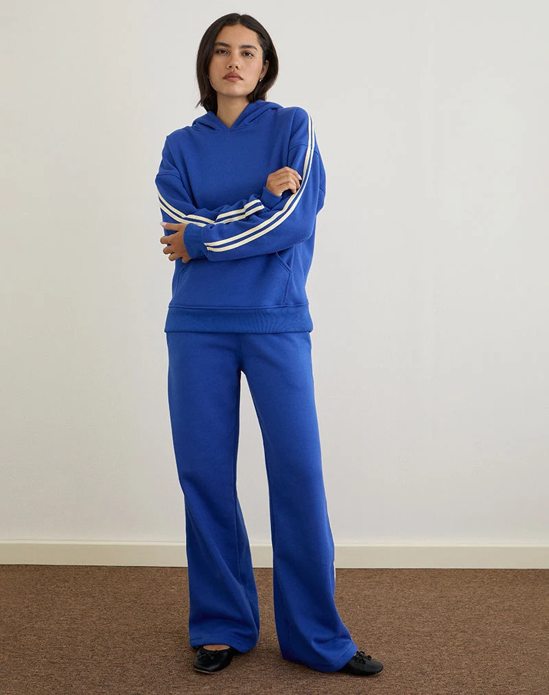 Pantalon de survêtement Oze en bleu cobalt avec reliure Buttermilk