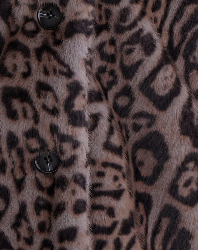 Veste Joji en léopard gris chaud