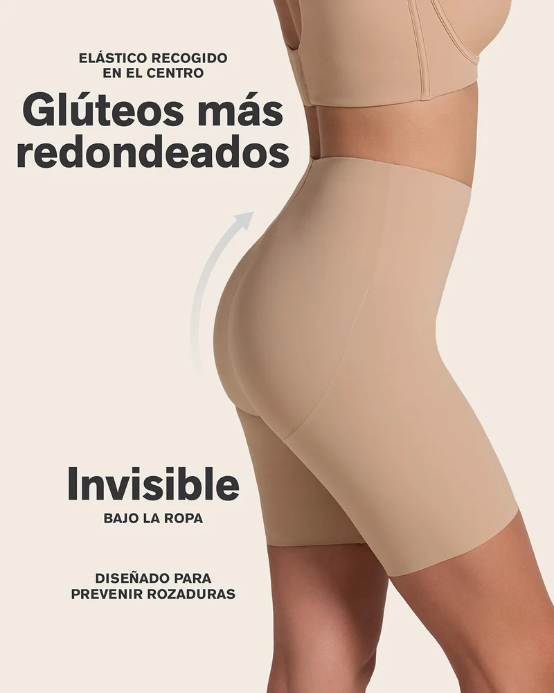 Shorty gainant invisible à contrôle modéré à effet fesses liftées