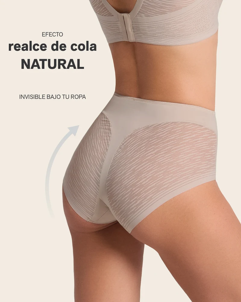 Culotte gainante classique invisible avec transparences sur les fesses et les côtés