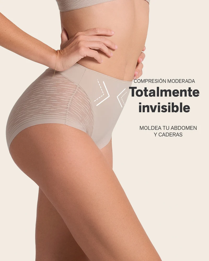 Culotte gainante classique invisible avec transparences sur les fesses et les côtés