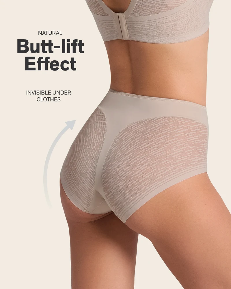 Culotte gainante classique invisible avec transparences sur les fesses et les côtés