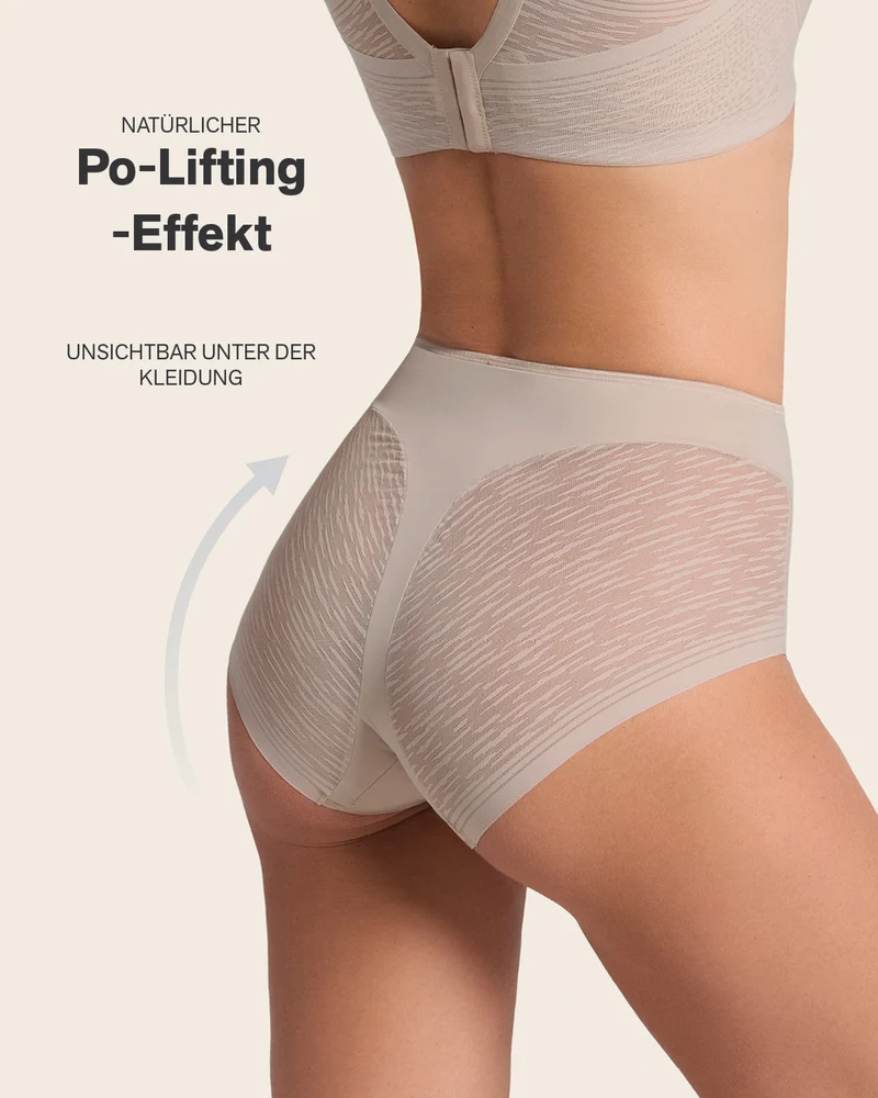 Culotte gainante classique invisible avec transparences sur les fesses et les côtés