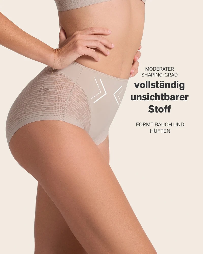 Culotte gainante classique invisible avec transparences sur les fesses et les côtés