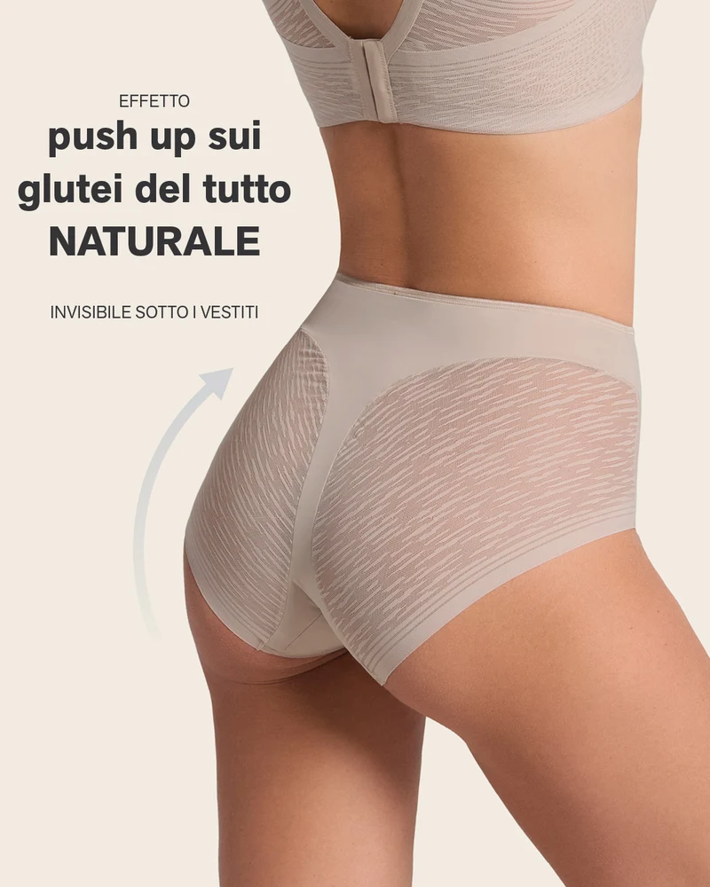 Culotte gainante classique invisible avec transparences sur les fesses et les côtés