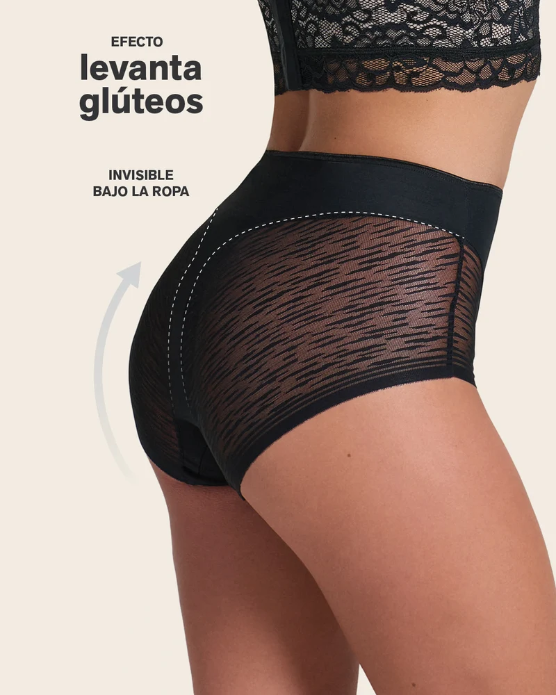 Culotte gainante classique invisible avec transparences sur les fesses et les côtés