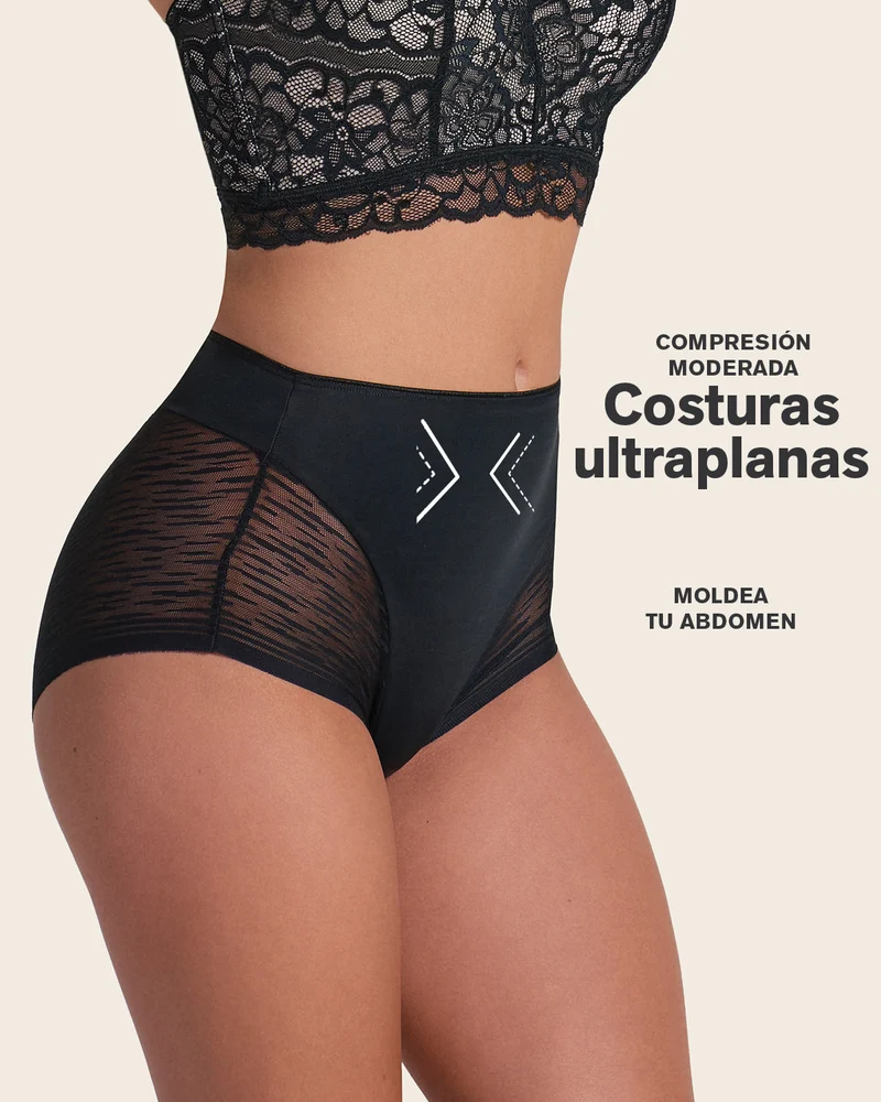 Culotte gainante classique invisible avec transparences sur les fesses et les côtés