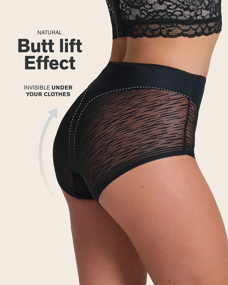Culotte gainante classique invisible avec transparences sur les fesses et les côtés