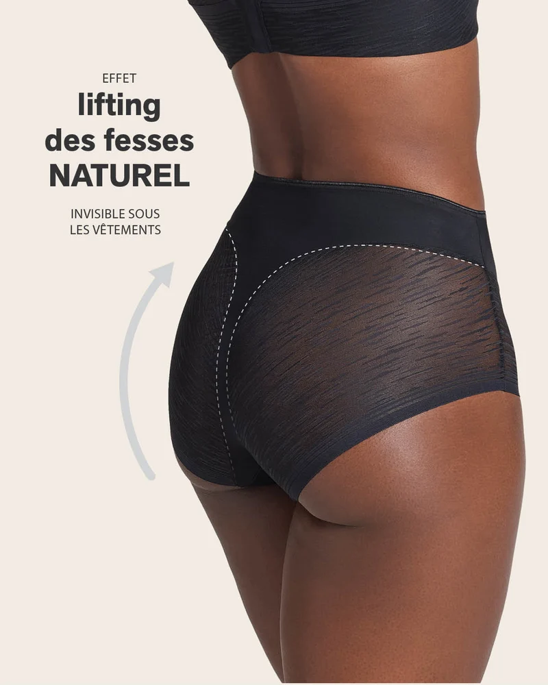Culotte gainante classique invisible avec transparences sur les fesses et les côtés