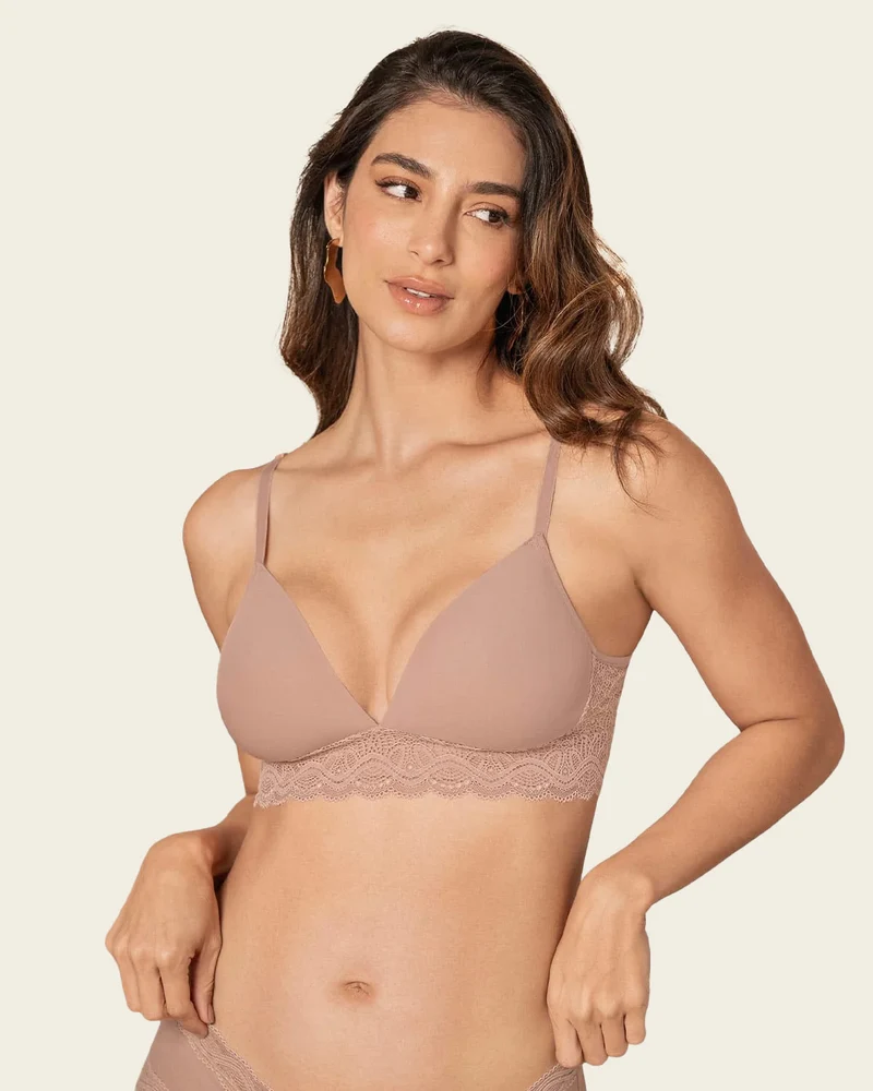 Soutien-gorge ultra confortable avec base et dos en dentelle