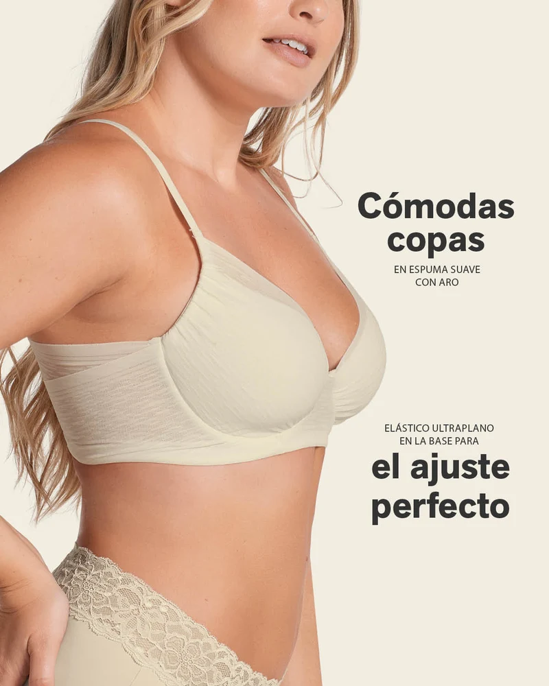 Soutien-gorge confortable avec une couverture complète de la poitrine